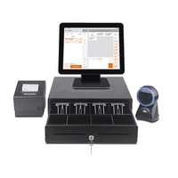 Terminal Punto de Venta con Pantalla Táctil Dual de 15.6 Pulgadas, Impresora Térmica de 58 mm, Escáner, Sistema POS Todo en Uno para Comercio Minorista
