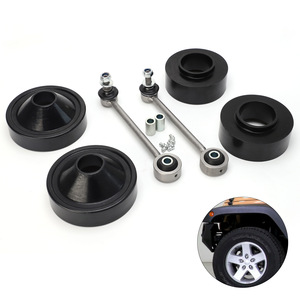 Kit de rehausse avant 2 arrière 1 en alliage d'aluminium noir avec barre de traction pour suspension améliorée Jeep Wrangler - Product Image 3