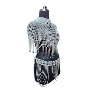 CALVIN HANDICRAFT <b>Silver</b> Handmade Chainmail <b>Dress</b> Medieval Gothic Fantasy Warrior Armor Lingerie Antique Modern Festival Couture - Product Image 2