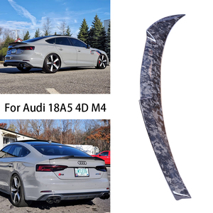 For A5 S5 RS5 B9 4Door Sportback M4 Style Forged Carbon Fiber Rear Spoiler Trunk Wing 2016-2025 - Product Image 2