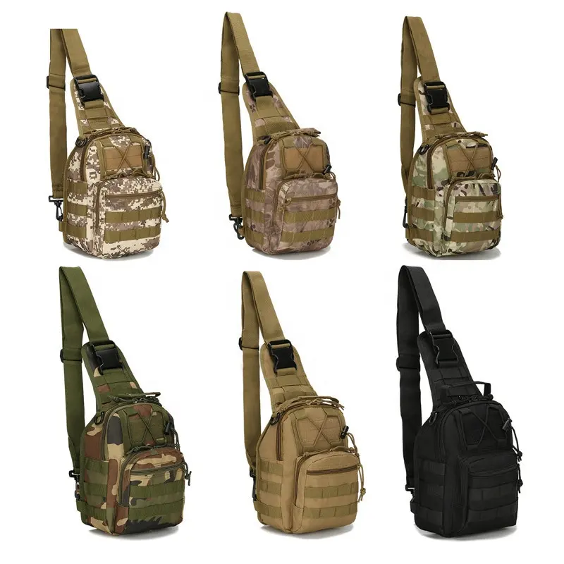 Outdoor Shoulder Camouflage Bag Sports Climbing Backpack Gym Nylon Shoulder Bag Hiking Camping Hunting Daypack Fishing Backpack