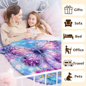 Coperte personalizzate per bambini 68 anni graziose flanella morbida getta per ufficio da viaggio divano soggiorno regalo perfetto per gli amanti - Product Image 6