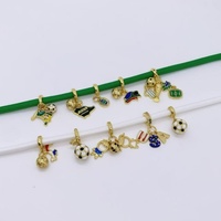 Bracelet de football en polyester tressé doux, style bohème, avec breloques, durable, finition polie, motif carte du monde, souvenir de voyage