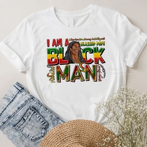 ฉันเป็นผู้นำที่ชาญฉลาดที่แข็งแกร่งยาเสพติดความสุขสีดำ DTF การพิมพ์ความร้อนรีดบนสติกเกอร์พร้อมที่จะกดเสื้อ - Product Image 2