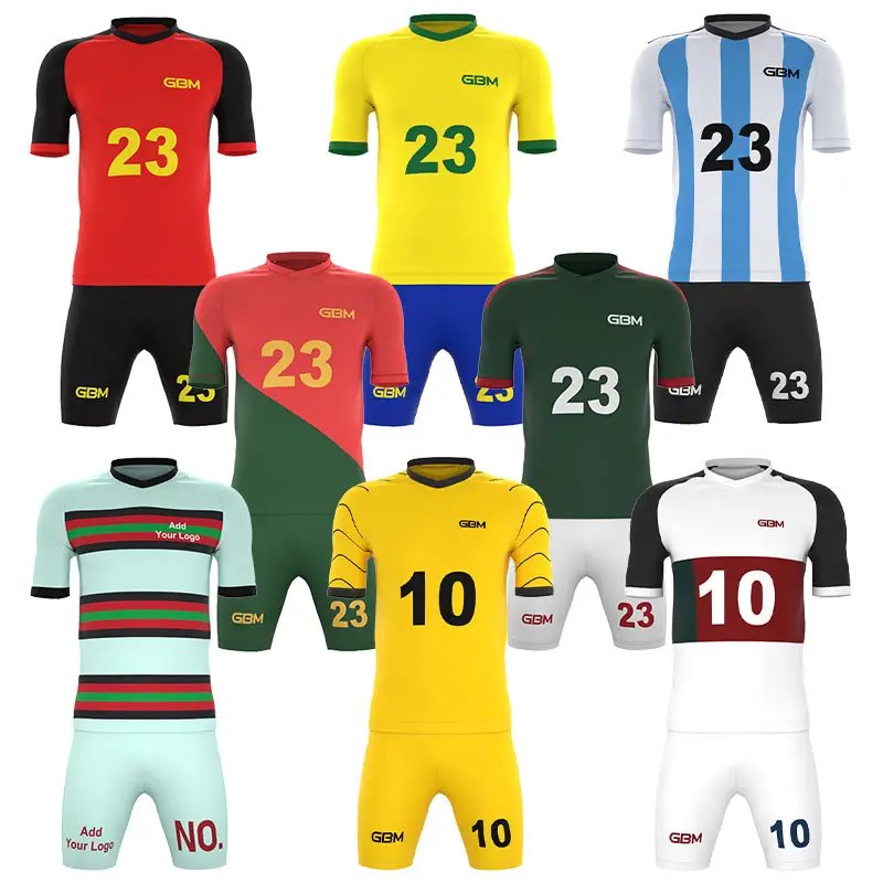 Ensemble d'équipe rétro chemises d'entraînement de football fabricant de vêtements uniformes à sublimation personnalisés ensembles de maillots de football pour hommes