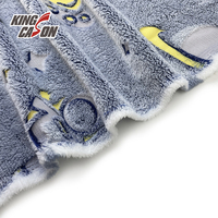 Kingcason Tissu polaire en flanelle à imprimé dégradé étoilé, doux au toucher, phosphorescent, idéal pour couvertures, oreillers, jouets et textiles de maison - Vente chaude