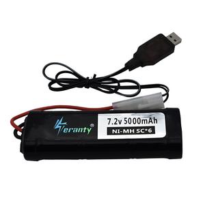 <span class=keywords><strong>7.2v</strong></span> 5000mah ni-mh סוללה ומטען עבור צעצועי Rc, מסוק מטוס מכונית עם מחברים טמיה 7.2 סוללת v - Product Image 5