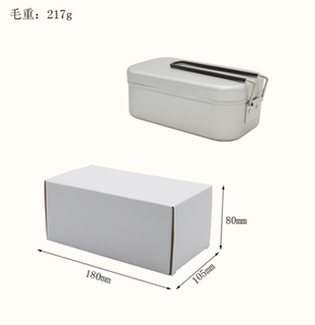 165x95x67mm Camping Outdoor Portable 800ml Aluminum <b>Mess</b> <b>Tin</b> with Folding Handles and Inside Bracket - Product Image 6