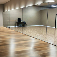 Miroirs muraux et de sol rectangulaires sans cadre de taille personnalisée Miroirs décoratifs de sécurité pour studio de danse et salle de sport de haute qualité