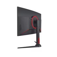 Écran de jeu LCD 27 pouces, 500 luminance mince, 2K incurvé, 144Hz, Base rotative LED, moniteur de jeu LCD