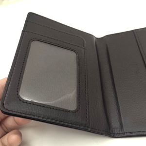 Set Personalizzato Porta Passaporto <span class=keywords><strong>e</strong></span> Etichetta Bagaglio in Pelle PU Nera, <span class=keywords><strong>Portafoglio</strong></span> da Viaggio Sottile - Product Image 6