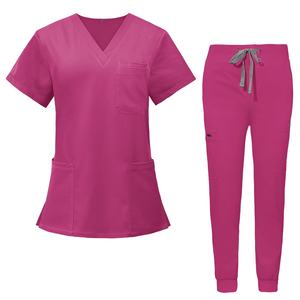 Conjunto de Uniforme Médico Unisex de Satén con Relieve, Manga Corta, para Uso Hospitalario, Marca Jinteng - Product Image 6