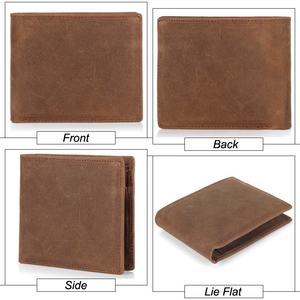 Feitong — portefeuille en cuir de vache véritable, pour hommes, RFID, en type rétro, porte-cartes, avec blocage RFID - Product Image 2