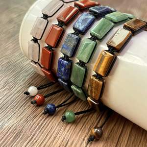Pulsera de Piedra Natural con Cuentas de Vidrio Coloridas para Mejorar la Concentración, Servicio de Joyería Personalizada para Mayoristas, Plan de Precios por Niveles - Product Image 3