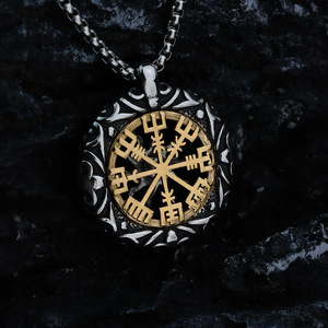 Collier pendentif pour homme en acier inoxydable, motif flocon de neige géométrique, bijou cadeau pour assortir aux vêtements - Product Image 4