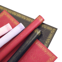 Nouveau papier d'emballage floral à motifs ethniques chinois, recyclable, jetable, résistant à la graisse, aseptique, en PE, entièrement opaque et imperméable