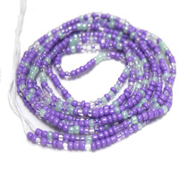Couleur personnalisée disponible en vrac de 50 pouces, mélange de couleurs faites à la main, cravate sur fil de coton, perles à la taille pour femmes, chaîne de ventre