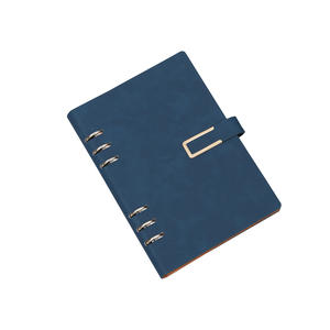 2025 nouveau cahier A5 à feuilles mobiles 96 feuilles couverture rigide avec Logo <span class=keywords><strong>imprimable</strong></span> papier en cuir 6 trous cahier de bureau - Product Image 1
