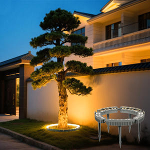 Anillo de árbol Luces al aire libre 12W Negro Led Abrazo Árbol Luz <span class=keywords><strong>Solar</strong></span> Hold Columna Lámpara Anillo Jardín Led <span class=keywords><strong>Spot</strong></span> Light - Product Image 1