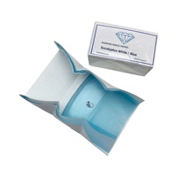 Pochette rectangulaire 18x15 de qualité supérieure, style européen, pour diamants, sac en papier pour emballage de diamants en vrac, blanc et bleu, pour bijoux
