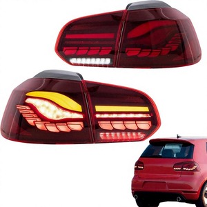Feux arrière VLAND Golf <span class=keywords><strong>6</strong></span> MK6 2010-2014 pour VW Golf <span class=keywords><strong>6</strong></span> MK6 2010-2014 (SAUTÉES DE CABRIO/GTI/CONVERTIBLE) avec clignotants séquentiels ambre - Product Image 1