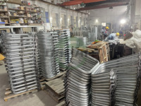 Muebles de patio para exteriores, de acero comercial ADA mesa de picnic y 8 pies de 6 pies, juego de restaurante exterior, silla de mesa de Metal para discapacitados