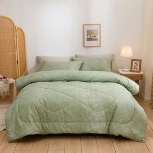 Juego de ropa de cama de 3 uds. Simple y elegante tamaño King, funda de almohada transpirable fresca, uso doméstico, juego de edredón de verano de poliéster suave para el hogar - Product Image 6