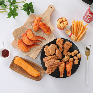 Aimants de réfrigérateur créatifs en PVC, imitation de cuisses et ailes de poulet frites, frites, style New-Orléans, ailes de poulet au cola, accessoires décoratifs - Product Image 1