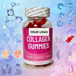 Meilleure Vente Complément Alimentaire Gummies Fraise Biotine Croissance Cheveux Collagène <span class=keywords><strong>Acide</strong></span> Hyaluronique 80 Gummies - Product Image 1