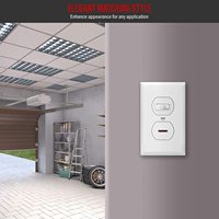 Kit de plaques murales doubles, caches de prises électriques en plastique, taille standard, 1 gang, caches de prises électriques, C660D1-W blanc