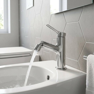 Robinet Mitigeur de Bidet Monotrou Monotempérature en Acier Inoxydable 304 Sans Plomb Kemen pour Salle de Bain, Eau Chaude et Froide, Idéal Hôtels - Product Image 2