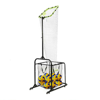 Équipement d'entraînement portable pour lanceur de volley-ball, filet cible réglable en fer, collecteur de balles multifonctionnel