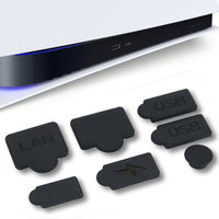 Kit de protection anti-poussière 7 en 1 pour interfaces USB/LAN/HDMI, capuchon souple et flexible pour console PS 5 édition numérique