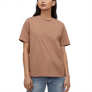 Nouvel Arrivage T-shirt Décontracté Femme Grande Taille Col Rond Manches Courtes en Coton Pur Respirant Écologique avec Logo Vente en Gros pour l'Été - Product Image 2