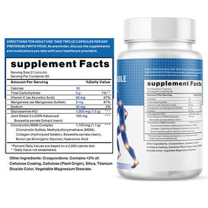 Oem/Odm Fábrica Vendas Diretas Diário Suoolement Glucosamina Condroitina Msm Cápsula para a Saúde - Product Image 2