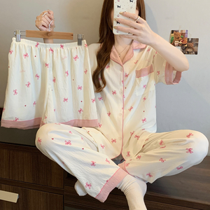 Graziosa <span class=keywords><strong>camicia</strong></span> <span class=keywords><strong>da</strong></span> <span class=keywords><strong>notte</strong></span> stampata <span class=keywords><strong>da</strong></span> donna alla moda Casual a <span class=keywords><strong>manica</strong></span> <span class=keywords><strong>corta</strong></span> abito <span class=keywords><strong>da</strong></span> <span class=keywords><strong>notte</strong></span> con colletto comoda e leggera - Product Image 2