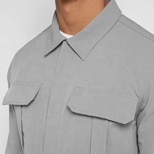 Custom Logo Printed OEM Service Men's Casual Bomber Jacket Spring Autumn Outdoors Windproof Stand Collar Knitted Polyester - Product Image 6