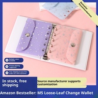 Livraison Gratuite Modèle 01 M5 – Carnet à Feuillets Mobiles avec Pochette de Rangement à Clipser, Porte-Cartes Transparent en PVC à 5 Trous, Porte-Monnaie, Sac de Planification