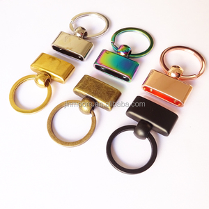 6 kết thúc kim loại vải vải dây đai thanh lịch Key Fob phần cứng Keychain vòng chìa khóa cho dây buộc - Product Image 5