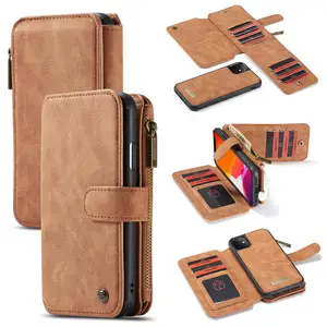 Hot Sale New Coming Design for iPhone Xs Max Phone Case Leather Wallet Zipper Cover for iPhone 11 X Xr Xs Max 7 8 Se 2020 Case