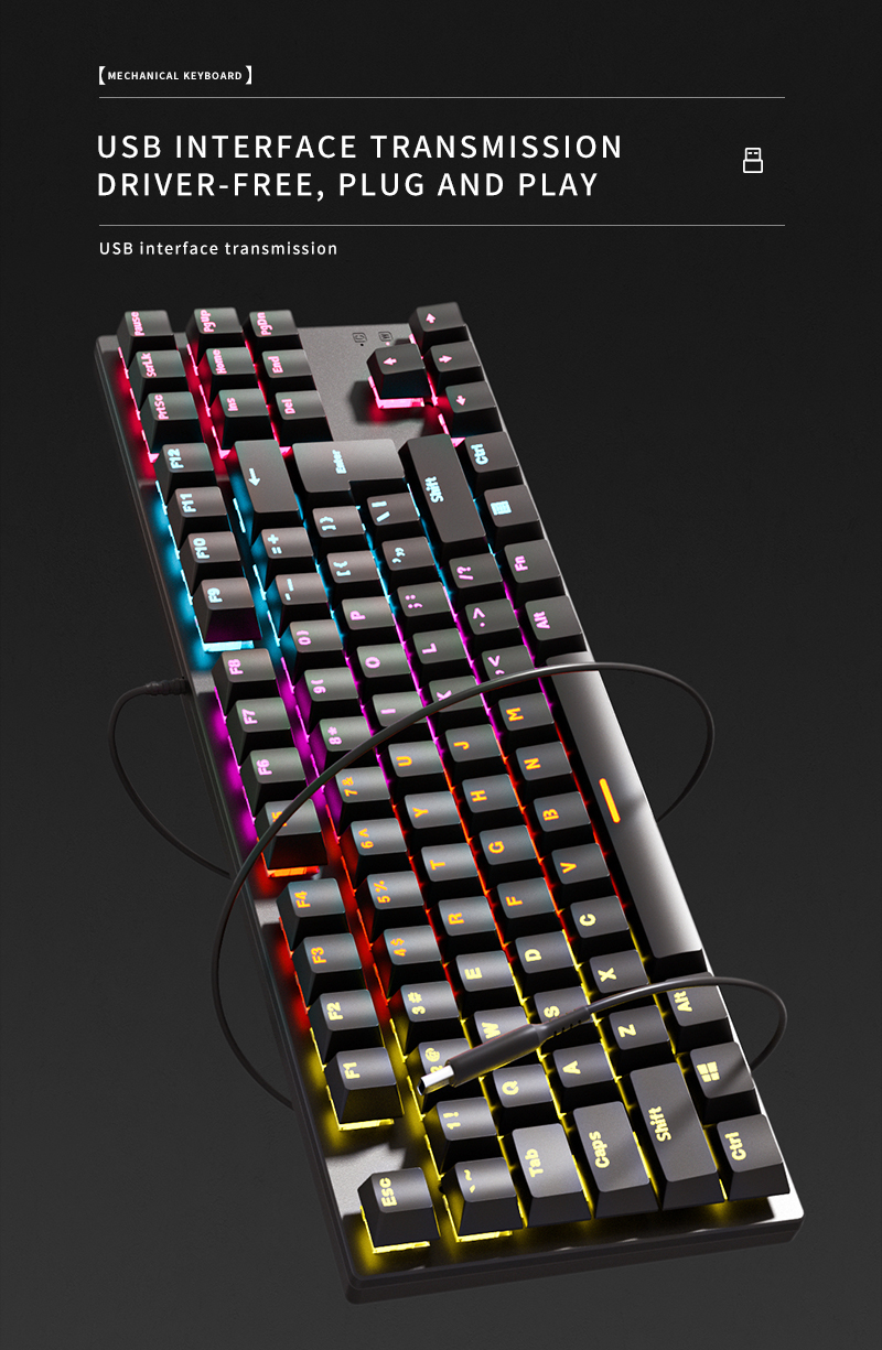 Factory direct 60% mini 64 keys wireless keyboard Pudding keycaps rbg mechanical gaming keyboard for laptop PC