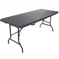 Rechteckiger 6ft 180cm HDPE Kunststoff Klapptisch mit Tragegriff für Messen
