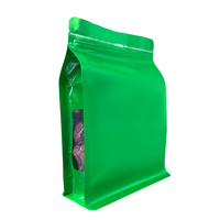 Pochette d'emballage alimentaire à fond plat personnalisée Paquet de papier d'aluminium pour sac de café Sacs d'emballage en plastique souple avec fermeture éclair