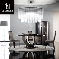 Vente en gros Table à café ronde en bois brun thé chinois moderne de luxe pour le salon