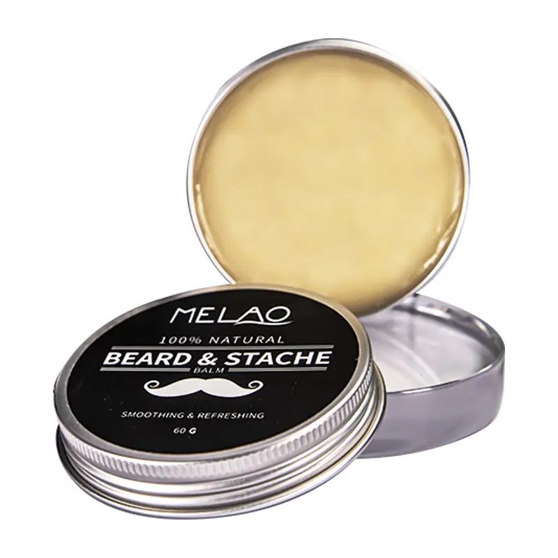 Beard Balm Argan Jojoba Oils Styles Strengthens Softens Beards Mustaches Leave in Wax for Men
