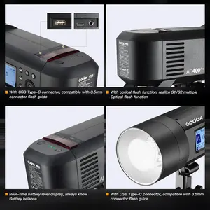 Flash extérieur tout-en-un <span class=keywords><strong>Godox</strong></span> <span class=keywords><strong>AD400Pro</strong></span> 400Ws GN72 TTL 1/8000s HSS 2.4G X System <span class=keywords><strong>Witstro</strong></span> pour la photographie avec appareil photo Sony Nikon Canon - Product Image 6