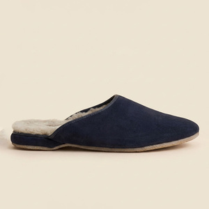 Mules d'intérieur <span class=keywords><strong>de</strong></span> luxe pour hommes en cuir suédé <span class=keywords><strong>de</strong></span> vache, doublées <span class=keywords><strong>de</strong></span> fourrure <span class=keywords><strong>de</strong></span> <span class=keywords><strong>mouton</strong></span>, chaudes, pour l'hiver - Product Image 5