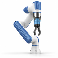 Robot Arm Kolaboratif 6 Axis Heavy Duty dengan Gearbox Gripper 14kg, Warna Biru Putih, untuk Pemuatan Silinder Logam di Dekat Mesin Perkakas