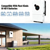 Onduleur hybride SRNE hors réseau 10KW 12KW 48V 120/240V à onde sinusoïdale pure avec chargeur solaire MPPT et écran tactile LCD, phase divisée
