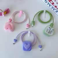 3pin DIY Cute Heart Shape Uk 20w 3D Cartoon Silicone Cable Protector Head case Cover Set Phone Charger